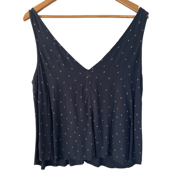 O’Neill navy blue cropped V neck tank top USM - Picture 3 of 4